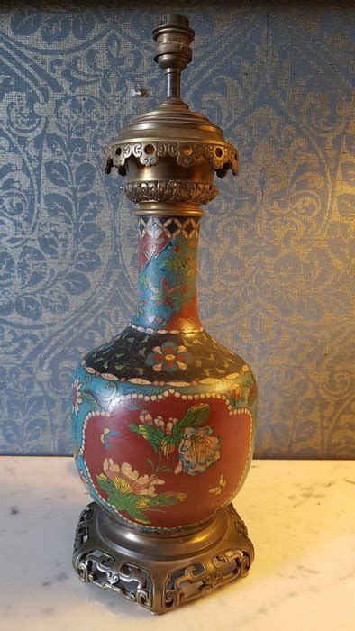 Vase Mounted In Lamp 1 Cloisonne Enamel Japan Meiji Catawiki