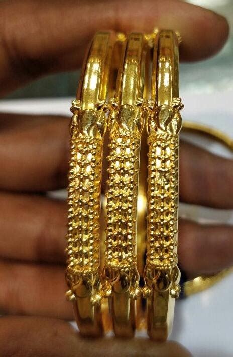 9166 Hallmark 22k Gold Designer Manipuri Bangles Rs 5280 Gram Id