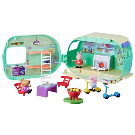 Peppa Pig Toys Peppa S Caravan Playset With Figures Preschool Toys