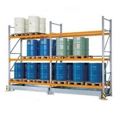 10 Feet Stainless Steel Oil Drum Storage Rack, Storage Capacity: 2000 ...