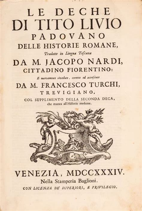 Le Deche Di Tito Livio Padovano Delle Historie Romane Asta Libri