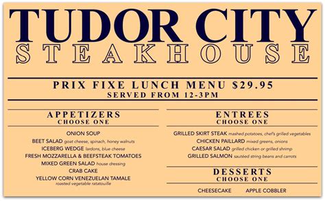 Tudor City Confidential: TUDOR CITY STEAKHOUSE Prix Fixe Deals