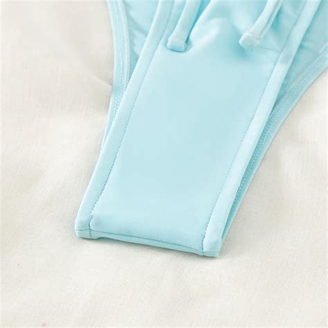 Factory Sales New Hot Selling Solid Belted Sexy One Pierce Bikini Beachwear Cut Out Banadeau