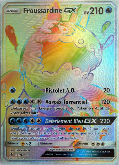 Froussardine GX carte Pokémon 151 145 Gardiens Ascendants