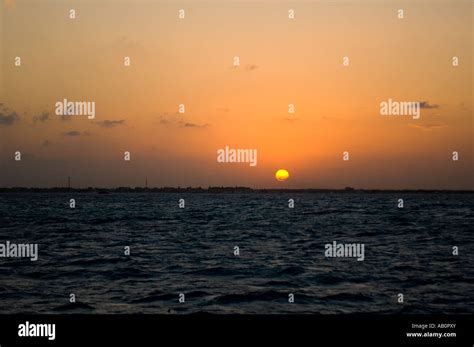 Sunset Isla Maharis Mexico Stock Photo Alamy