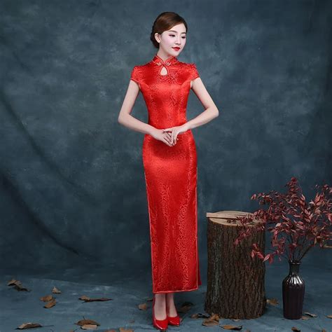 Modern Chinese Traditional Cheongsam Dress Sexy Oriental Qipao Pattern