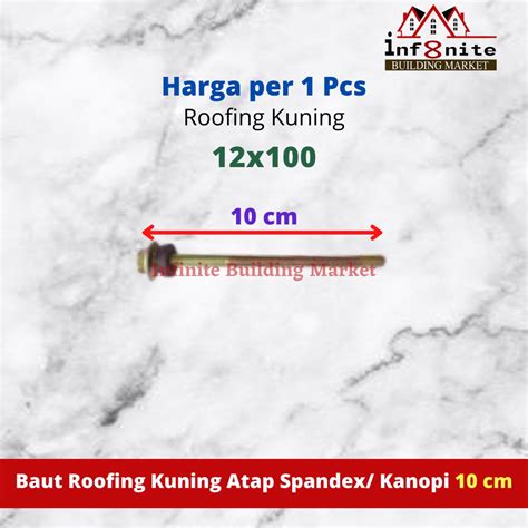 Jual Sekrup Skrup Roofing X Baut Ruping Atap Baja Ringan Kuning