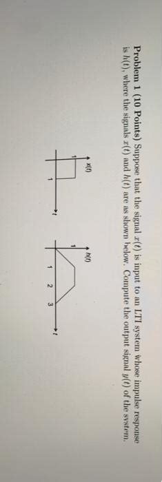 Solved Problem 1 10 Points Suppose That The Signal T Is