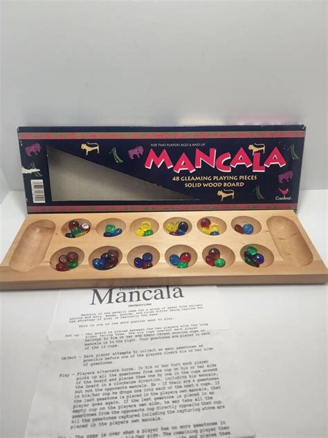 Vintage 1995 Mancala Board Game Solid Wood Board Board Games - Etsy