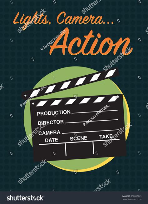 Lights Camera Action Movie Poster Film Stock Vector (Royalty Free ...