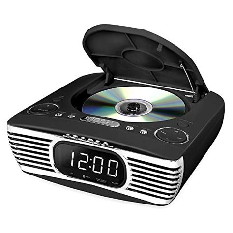 Victrola Bedside Digital Led Alarm Clock Stereo With Cd Player And Fm