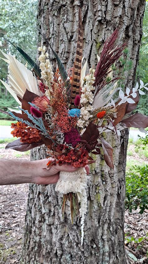 Terracotta Dried Flower Arrangement Fall Wedding Dried Flower Bridal