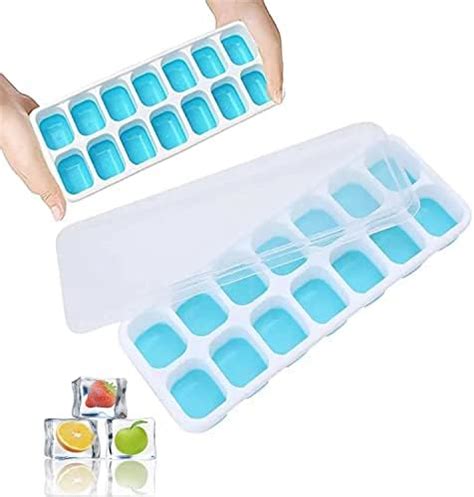 Ice Cube Trays 4 Pack Easy Release Flexible 14 Ice Cube Trays With