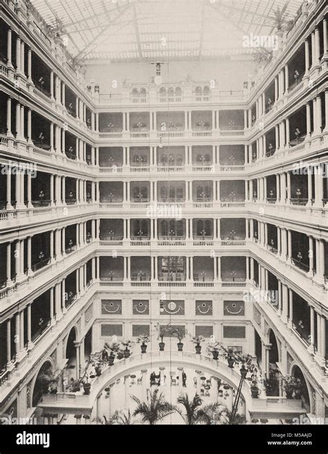 Court Of Palace Hotel San Francisco In 1900 Vintage Photography