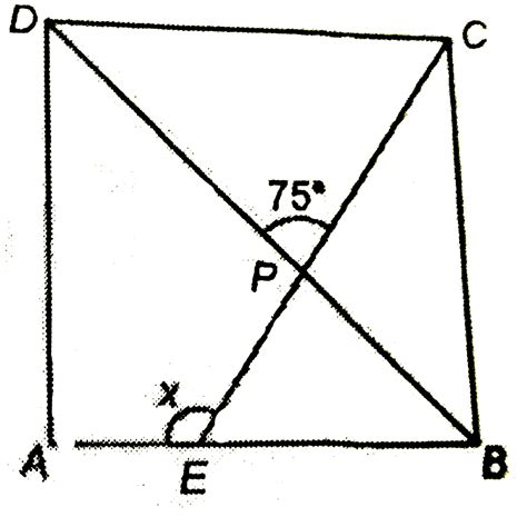 In The Given Figure ABCD Is A Square Find X