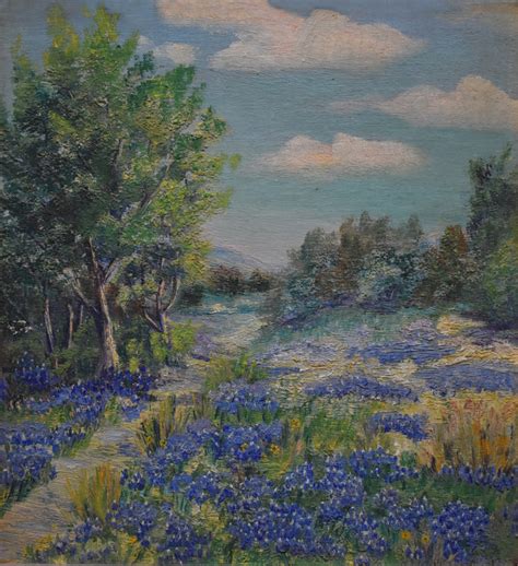 Viola Corley Bluebonnets Near Spofford 1514 Texas Art