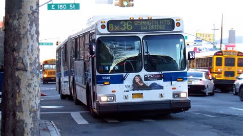 Mta New York City Bus 2002 New Flyer D60hf Articulated 5536 On The