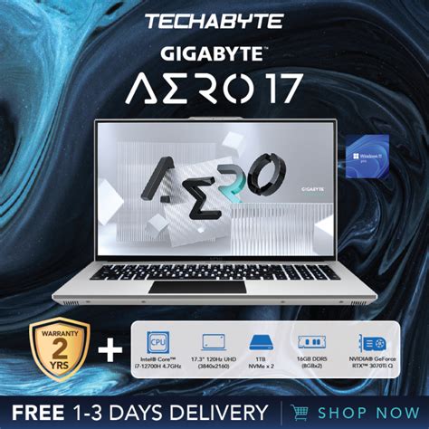 Gigabyte AERO 17 XE5 73SG738AP 17 3 UHD ADL I7 12700H RTX 3070Ti