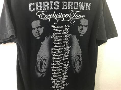 Vintage 2007 Chris Brown Exclusive Tour Graphic T Shirt Grailed