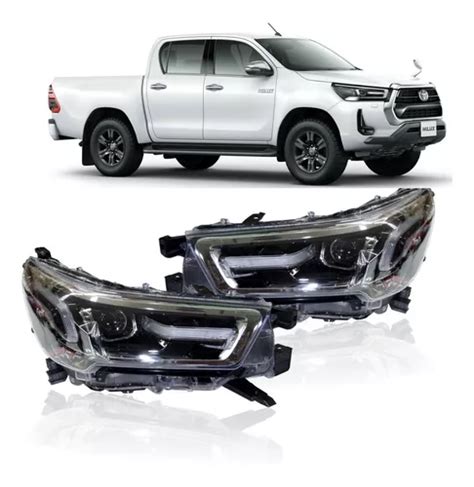 Kit Farol Hilux Srx 2021 Full Led O Par Original Koito