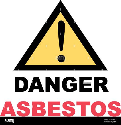 Danger Asbestos Hazard Warning Sign Illustration Stock Vector Image