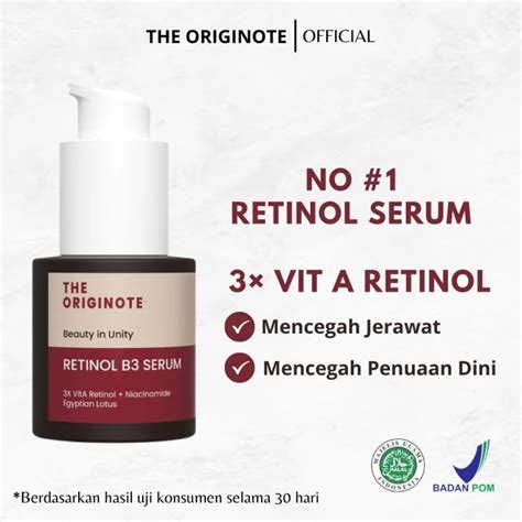 The Originote Retinol B Serum Serum Anti Aging Menyamarkan Garis