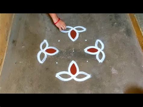 Aani Madham Kolam Designs Dots Small Muggulu Flower Kolam Flower