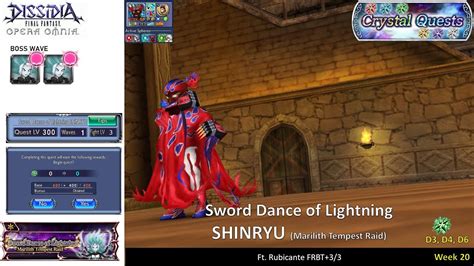 Dffoo Gl Week Sword Dance Of Lightning Lv Green Crystal Run