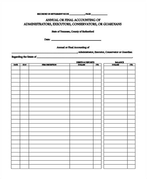 Free Accounting Forms In Pdf Ms Word Excel