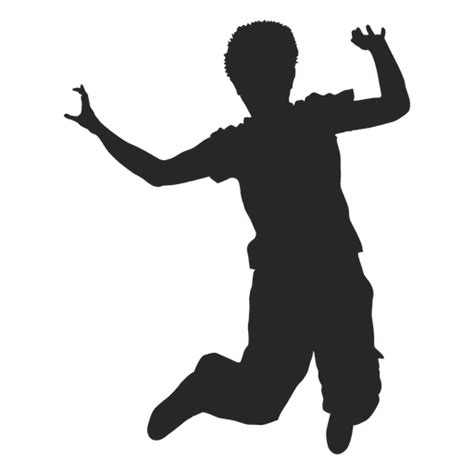 Boy Jumping Silhouette 3 Transparent Png And Svg Vector File