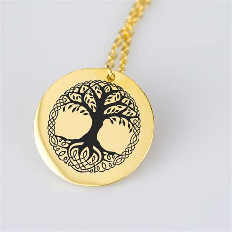 Celtic Tree of Life Engraved Pendant Necklace – Modern Medieval Press