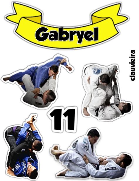 Topo De Bolo Personalizado Tema Jiu Jitsu Elo7