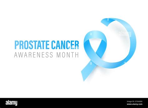 Prostate Cancer Banner Card Placard With Vector 3d Realistic Blue