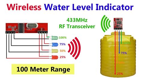 How To Make Wireless Water Level Indicator With Alarm Using 433mhz Rf