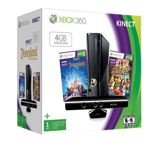 Consola Xbox Slim Gb Paquete Con Kinect De Temporada Gameplanet