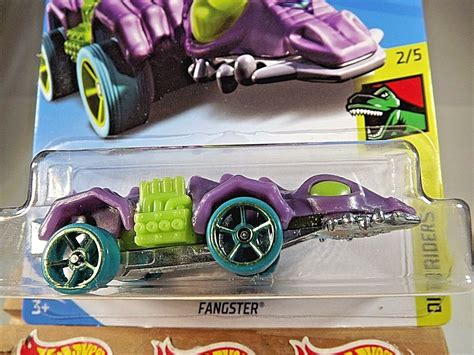 2019 Hot Wheels 39 250 HW Dino Riders 2 5 FANGSTER Purple W Green Wheels OH5 Sp Contemporary