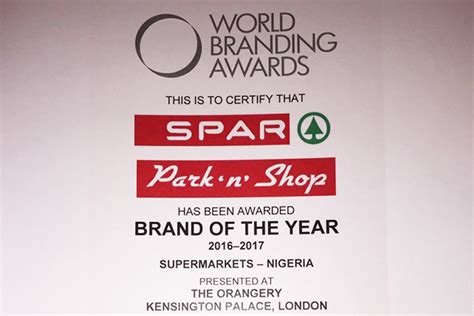 Spar Nigeria Best Supermarket Of The Year 2016 Spar International