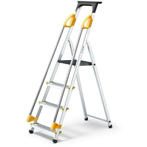 Escabeau 4 marches DURAMP sécurisé avec rampes tablette porte outils