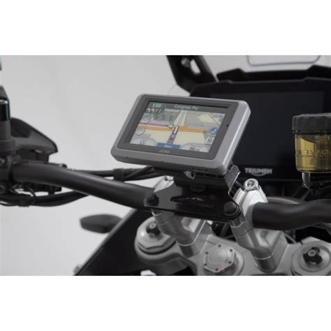 Support navigation pour guidon Sw Motech noir Modèles Honda Suzuk