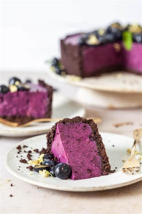 No Bake Vegan Blueberry Pie Vibrant Plate