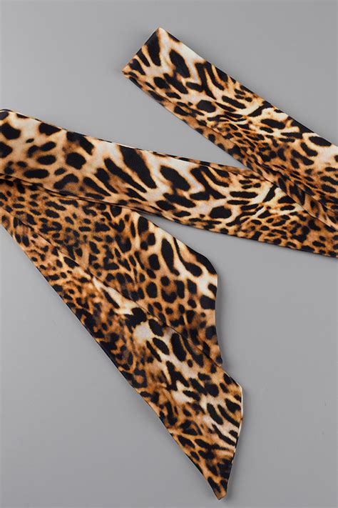 Wholesale Leopard Print Fashion Casual Print Bandage Patchwork Slit Off The Shoulder Long Sleeve