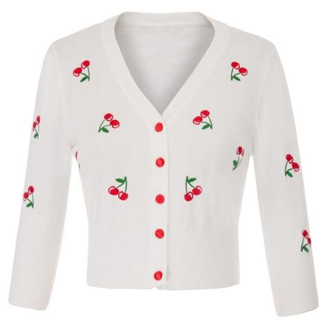 Cherry Cardigan White Cybershop Australia