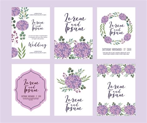 Wedding floral template collection 988072 Vector Art at Vecteezy