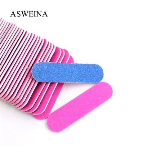 ASWEINA 50 100 Pcs Lots Double Side Nail Files Mini Buffers Tools DIY