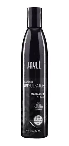 Shampoo Matizador Negro Platinado Jayli Sin Sal Sin Sulfatos