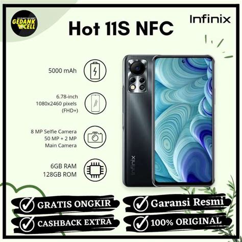 Jual Infinix Hot 11s Nfc 4 64Gb Hp New Resmi Di Seller GEDANK CELL Official Store GEDANK