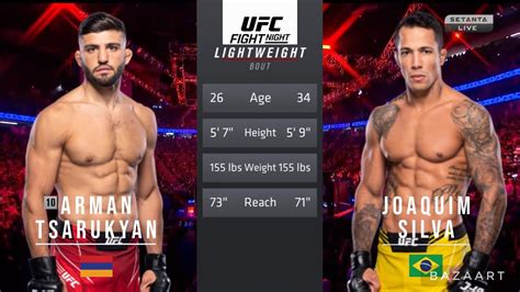 ARMAN TSARURYAN VS JOAQUIM SILVA FULL FIGHT UFC ON ESPN 46 YouTube