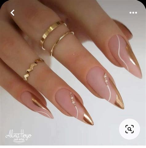Outyua Pearls Matte Almond Press On Nails Nude Medium Length False Nails With Designs Ac Artofit
