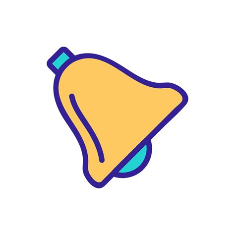 Notice the bell icon vector. Isolated contour symbol illustration