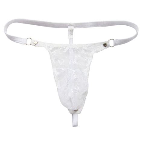 G String Homme Slip Transparent Thong En Dentelle Fleur Sous V Tements Lingerie Ebay